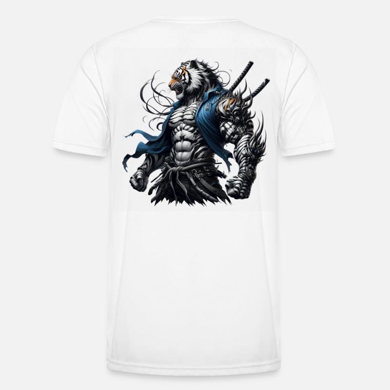Samurai Tiger - Men's Functional T-Shirt - white