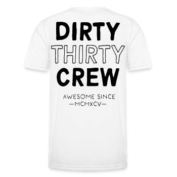 Dirty Thirty - Men's Functional T-Shirt - white - Back - AI Model Male 178 dark (178cm)