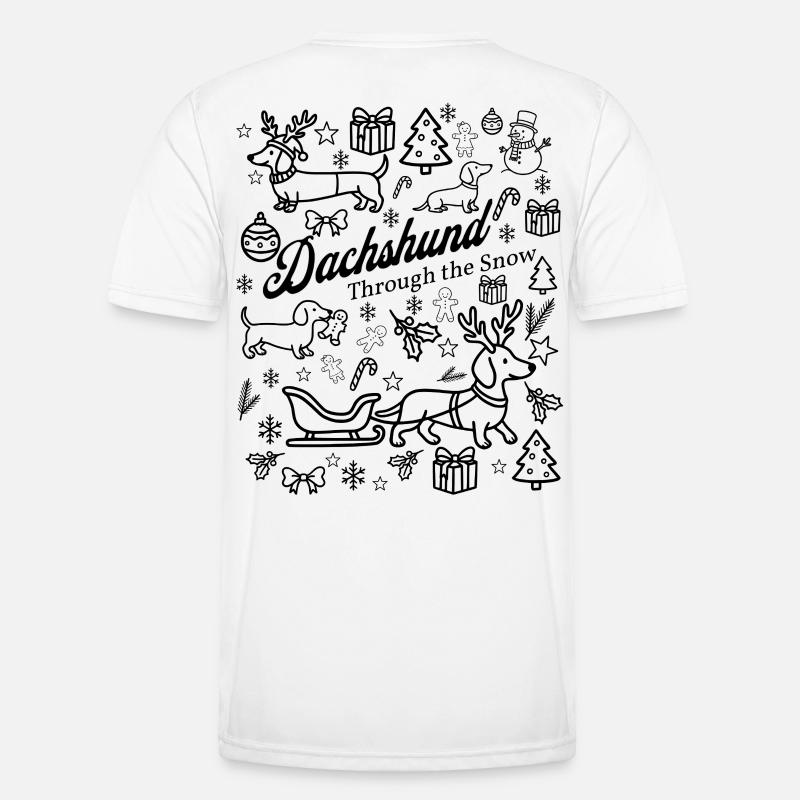 Conception de la neige teckel T-shirt sport Homme