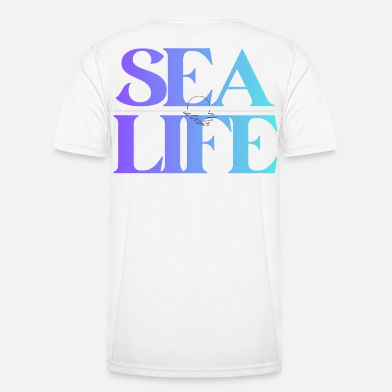Meeresleben Gradient Schriftdesign Männer Funktions-T-Shirt