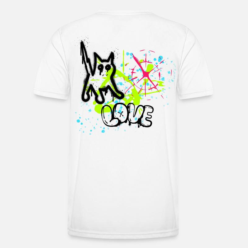 Neon Graffiti Splatter Pattern - Men's Functional T-Shirt - white
