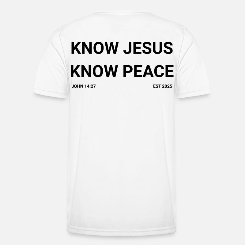 Know Jesus know peace - Men's Functional T-Shirt - white
