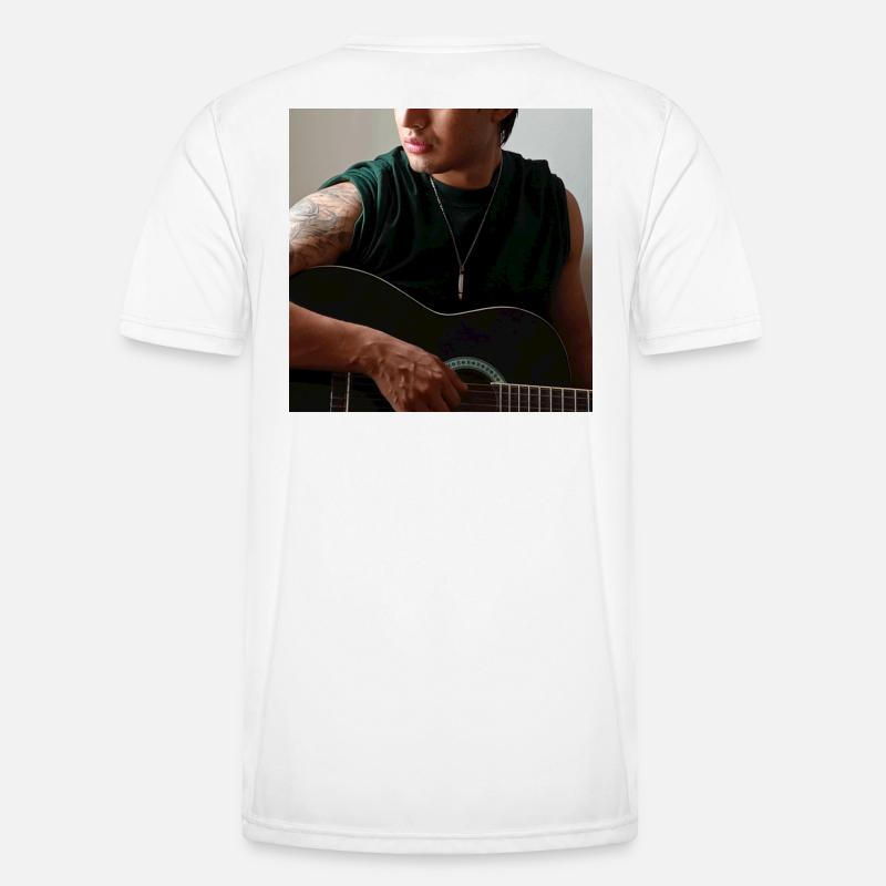 Studio Night Guitar - Men's Functional T-Shirt - white