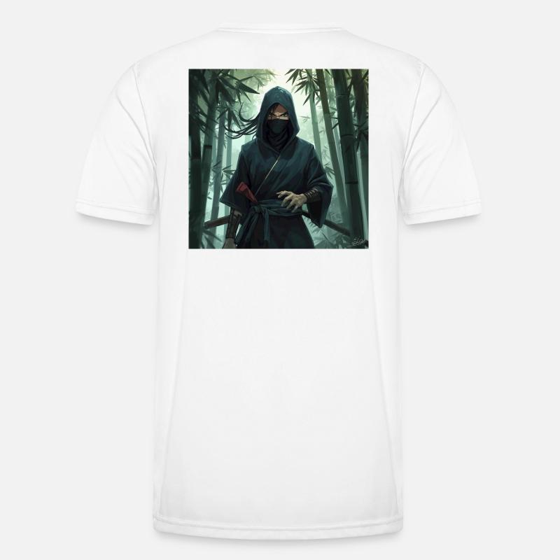 Shadow ninja in bamboo forest Men's Functional T-Shirt