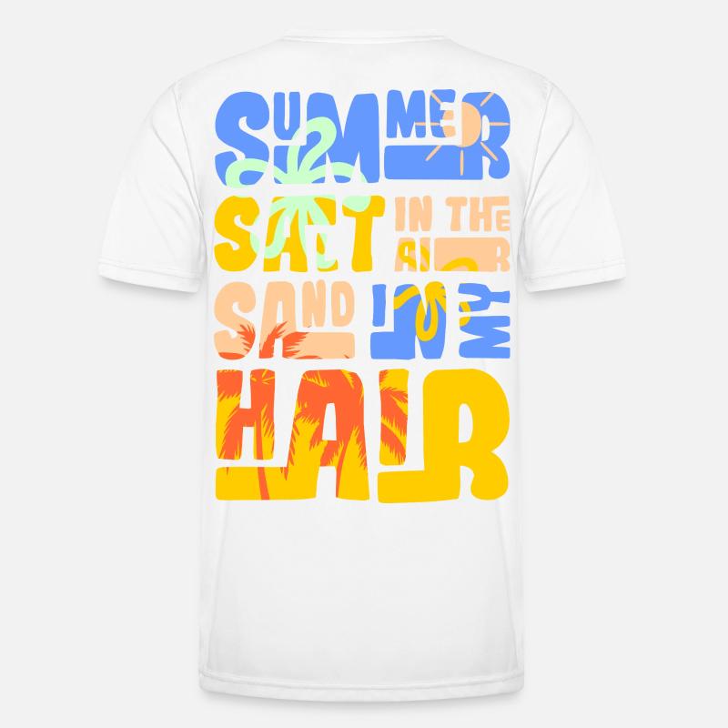 Conception de sable et de mer en été T-shirt sport Homme