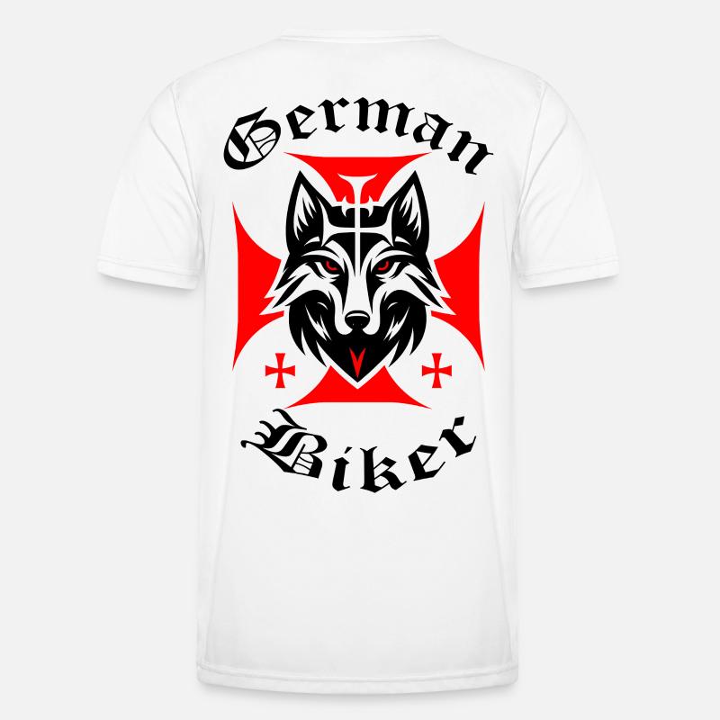 Roter Wolf - German Biker Männer Funktions-T-Shirt