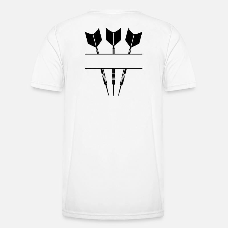 Drei Darts einfarbig mit Textzeile. - Männer Funktions-T-Shirt - Weiß