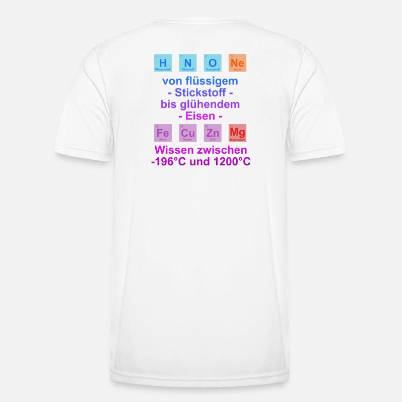 Unispruch "auf Temperatur" Geschenk, Studenten - Männer Funktions-T-Shirt - Weiß