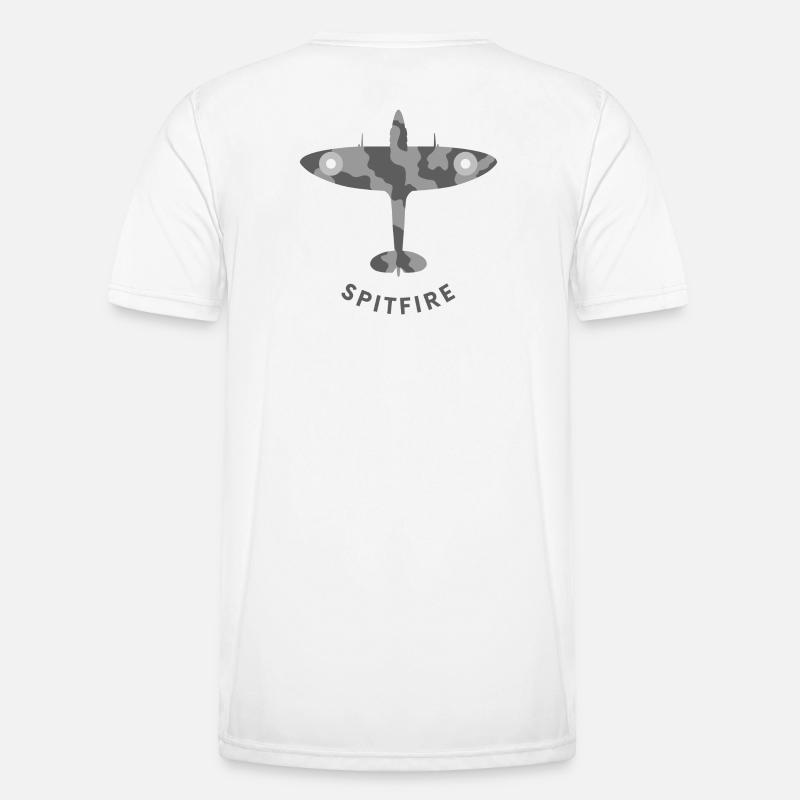 Spitfire-Jagdflugzeug Männer Funktions-T-Shirt