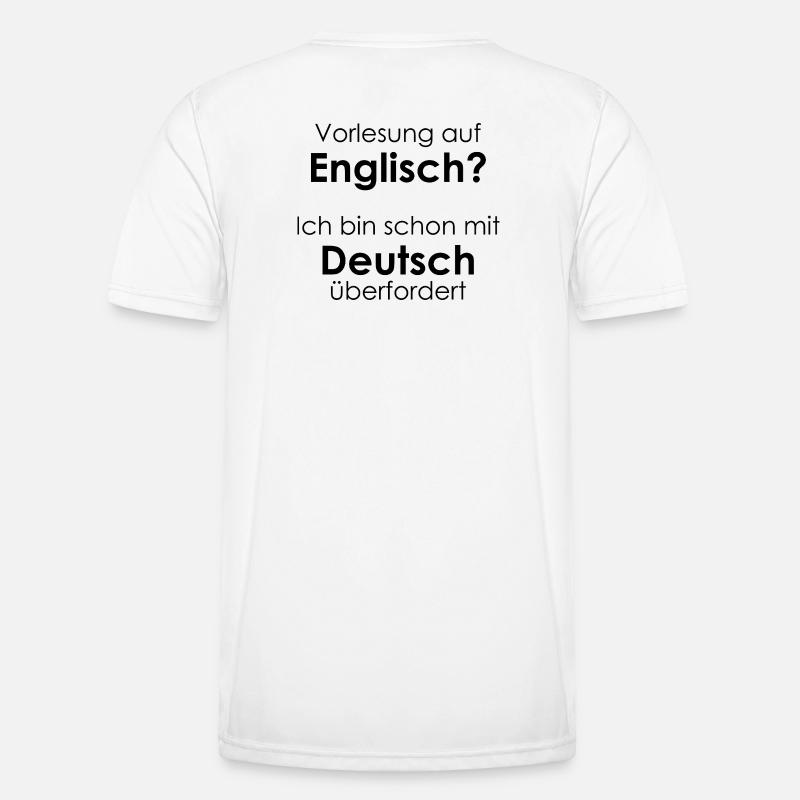 Unispruch "Vorlesung auf Eng" Geschenk, Studenten Männer Funktions-T-Shirt