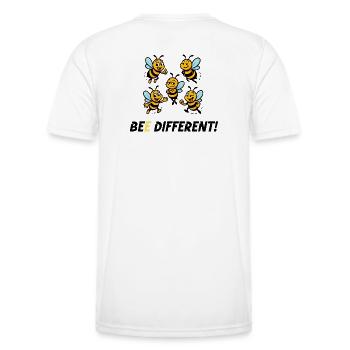 BEE DIFFERENT! - Männer Funktions-T-Shirt - Weiß - Hinten - AI Model Male 178 dark (178cm)