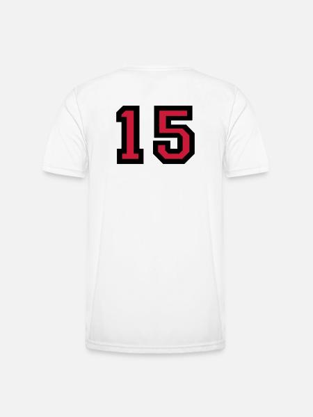 The number 15 - number fifteen - Men's Functional T-Shirt - white