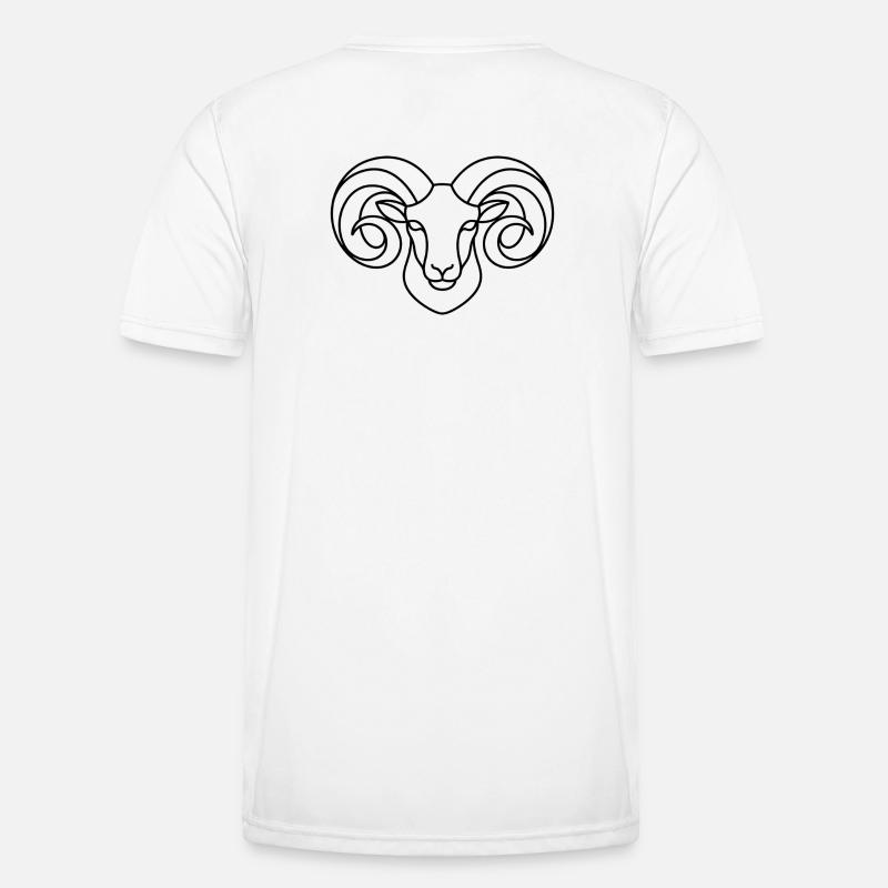 Strong ram's head - Men's Functional T-Shirt - white