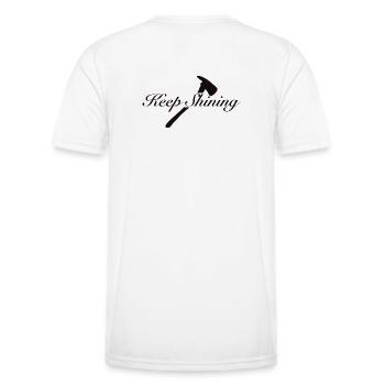 Keep Shining  - Männer Funktions-T-Shirt - Weiß - Hinten - AI Model Male 178 dark (178cm)
