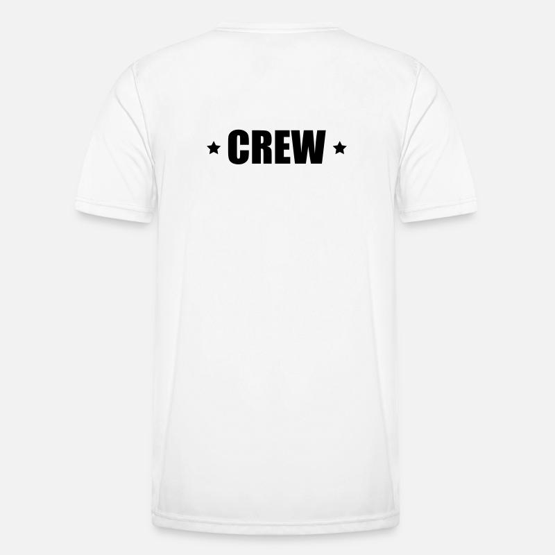 Crew mit Sterne - Männer Funktions-T-Shirt - Weiß