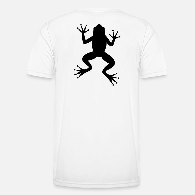 Frog toad tree frog silhouette - Men's Functional T-Shirt - white