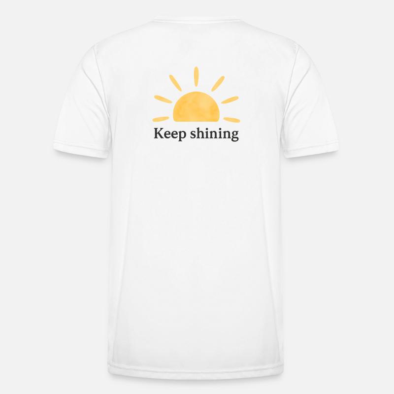 Keep Shining – Sonne – Minimalistisch - Männer Funktions-T-Shirt - Weiß