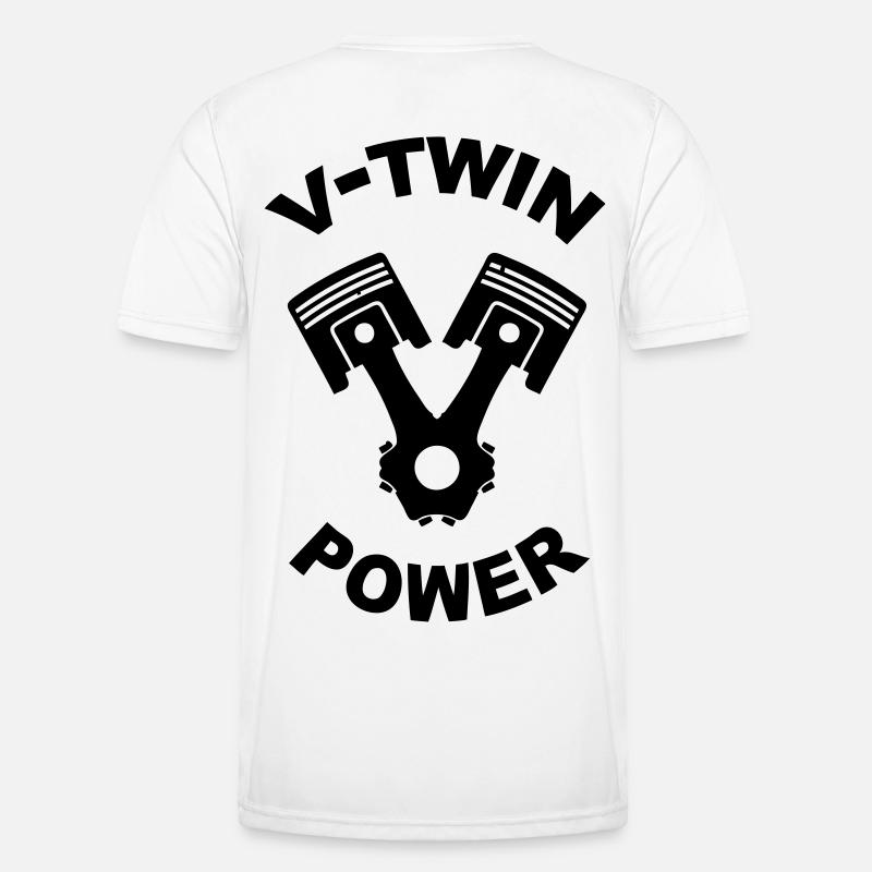 v-twin power vector design - Männer Funktions-T-Shirt - Weiß