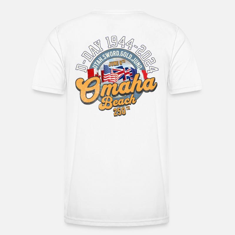 Omaha Beach 250th anniversary back Men's Functional T-Shirt