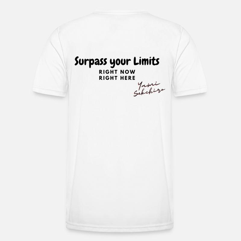 surpass your limits - Männer Funktions-T-Shirt - Weiß