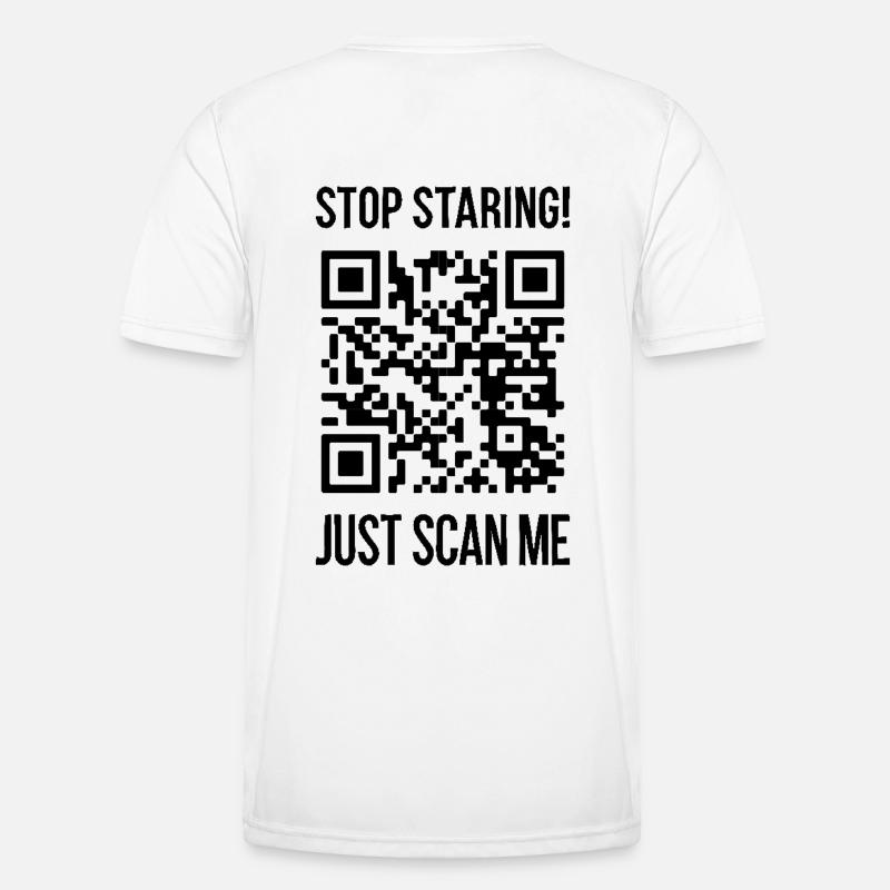 Scan Me QR Code for a Motivational Boost Men's Functional T-Shirt