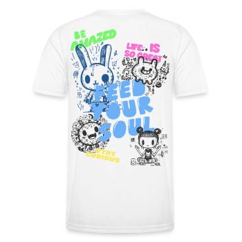 Feed your soul - Men's Functional T-Shirt - white - Back - AI Model Male 178 dark (178cm)