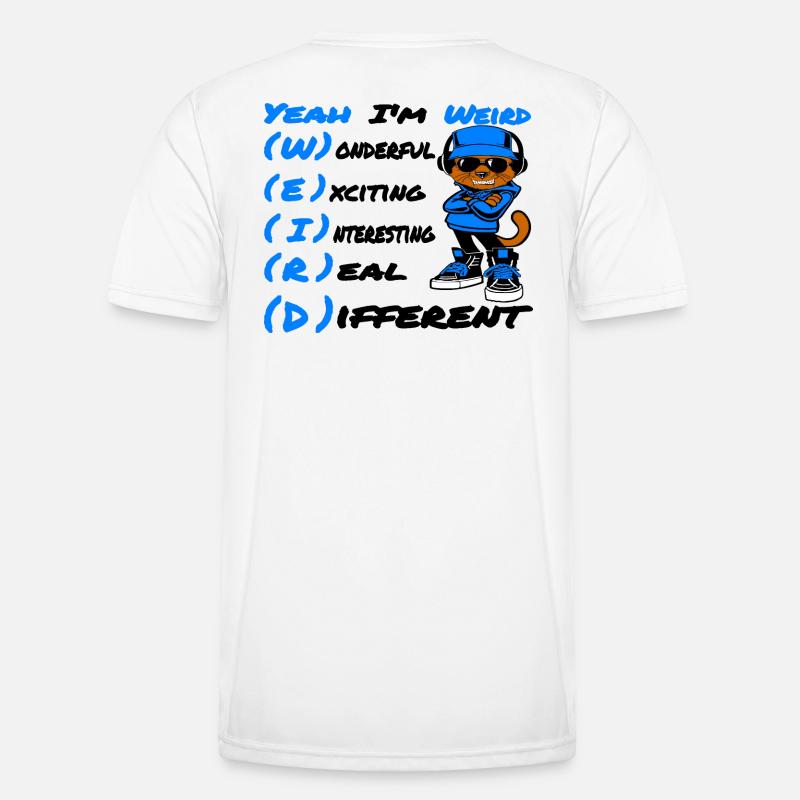 weird cat unique design Men's Functional T-Shirt