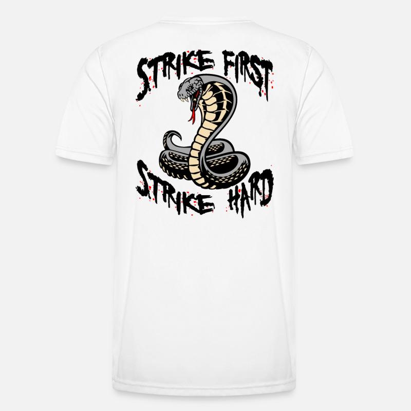 Cobra Strike First Strike Hard - Männer Funktions-T-Shirt - Weiß