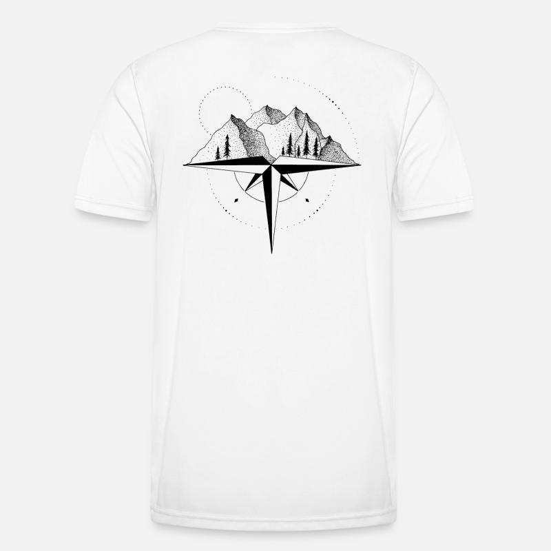 Mountains compass - Men's Functional T-Shirt - white