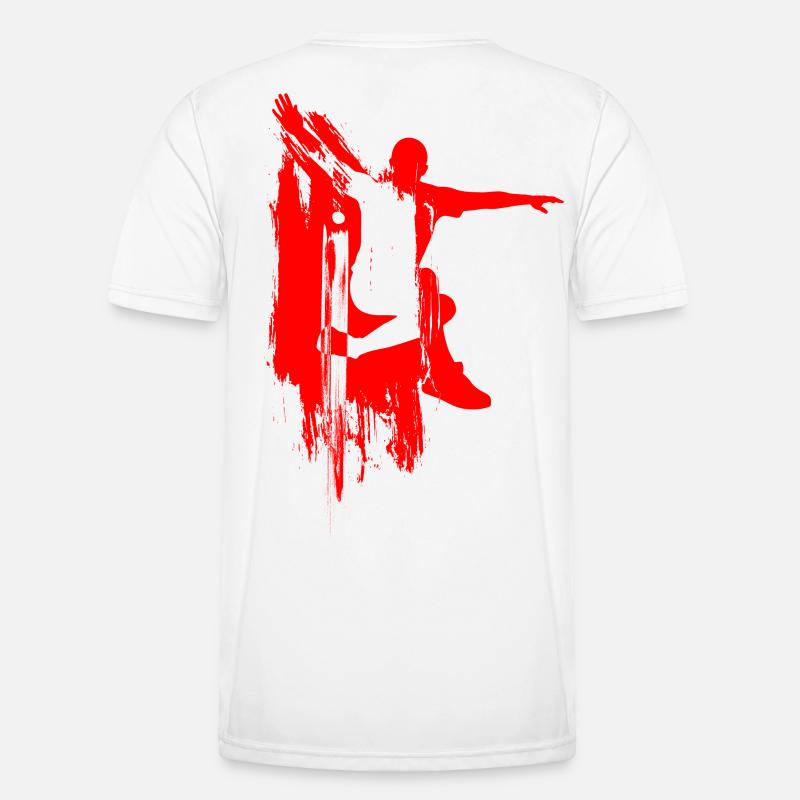 Footbag Hacky Sack Rot - Männer Funktions-T-Shirt - Weiß