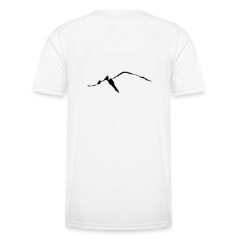 Chamonix mont blanc aiguille du midi leewarddesign - T-shirt sport Homme - blanc - Dos - AI Model Male 178 dark (178cm)