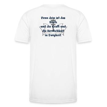 Das Vaterunser - Männer Funktions-T-Shirt - Weiß - Hinten - AI Model Male 178 dark (178cm)
