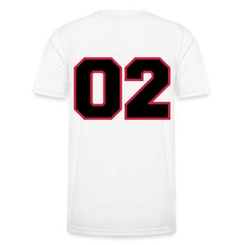 number02 - T-shirt sport Homme - blanc - Dos - AI Model Male 178 dark (178cm)