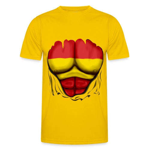 España Flag Ripped Muscles six pack chest t-shirt - Men's Functional T-Shirt