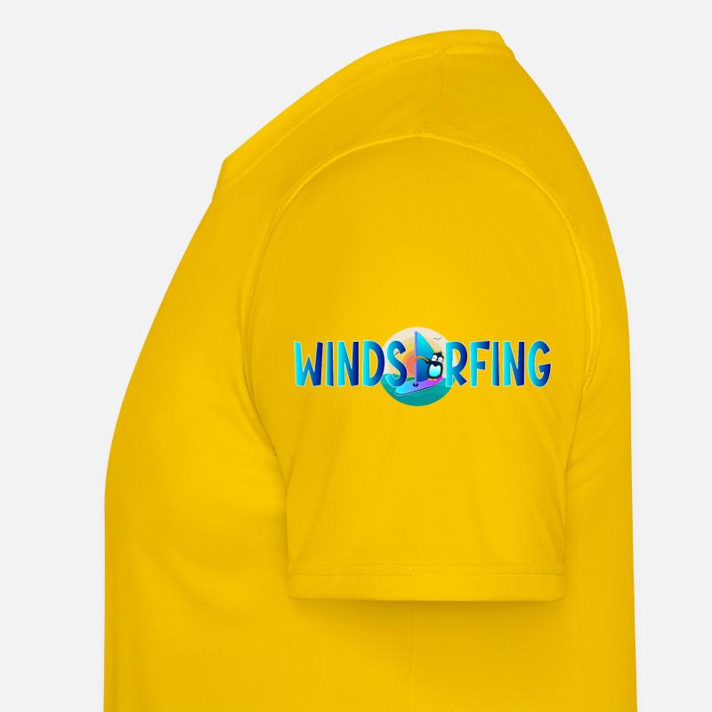 Windsurfing Penguin Männer Funktions-T-Shirt