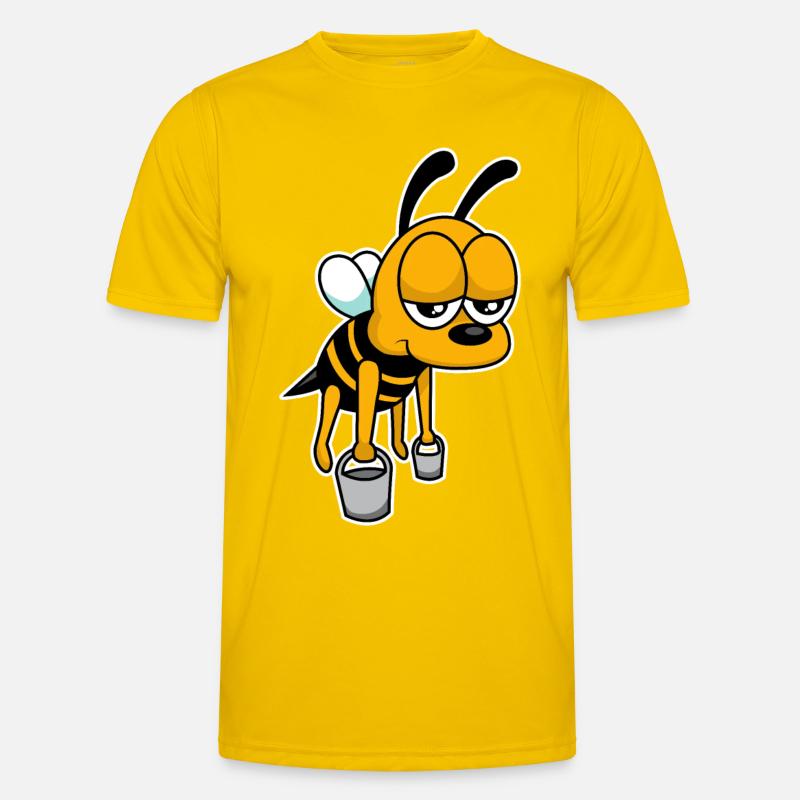 Worker bee - design - Men's Functional T-Shirt - egg yellow