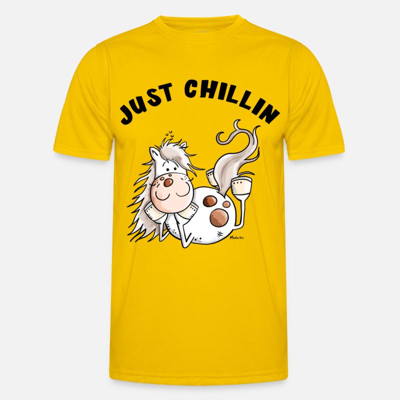 Chillendes Pferd - Comic - Pferde - Geschenk Männer Funktions-T-Shirt