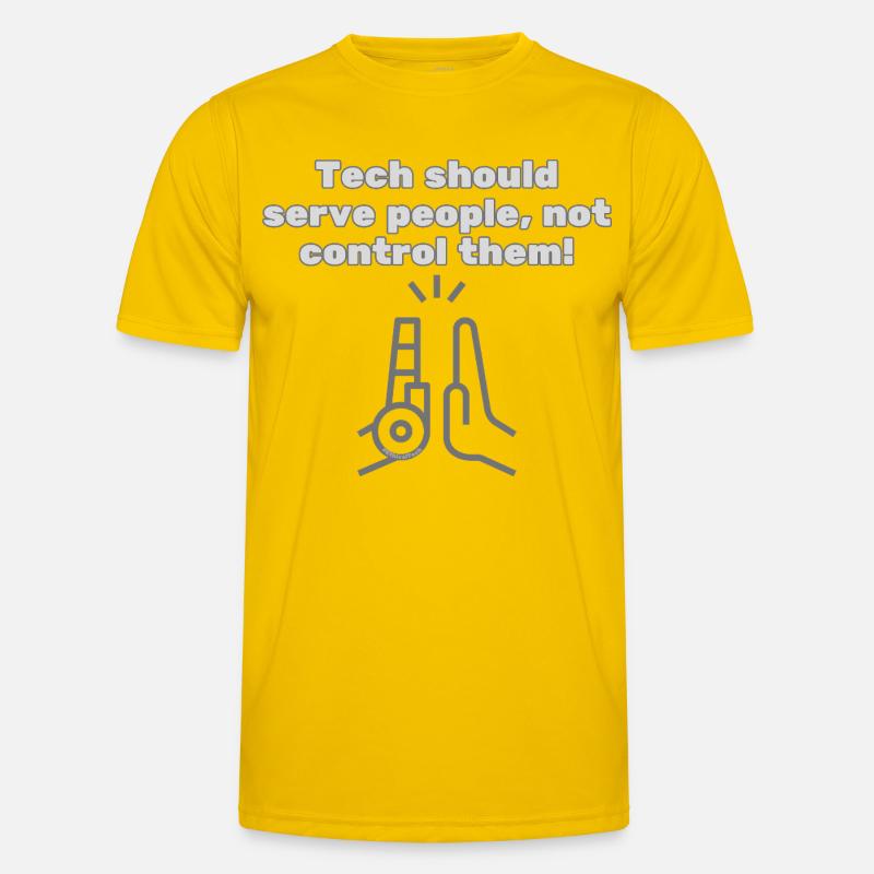 Tech should serve people - #EthicalTech Statement - Men's Functional T-Shirt - egg yellow