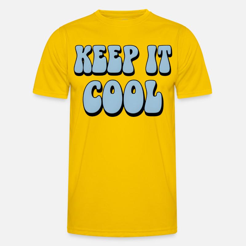 Keep It Cool Bubble Text Men's Functional T-Shirt