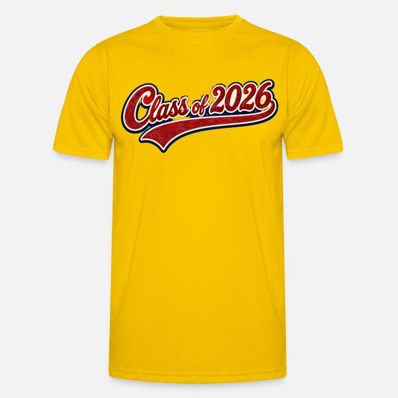 Class 2026 Retro Script - Men's Functional T-Shirt - egg yellow