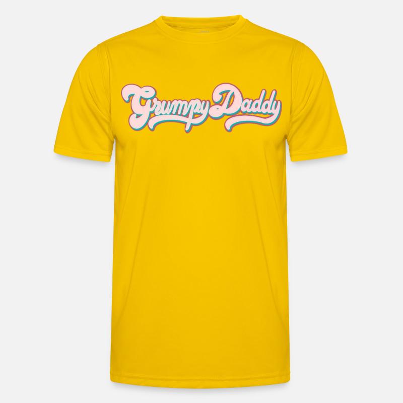 Grumpy Daddy Retro Script - Farbe "Sports Bra" Männer Funktions-T-Shirt