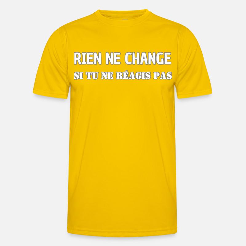 Nothing changes if you don't react - Men's Functional T-Shirt - egg yellow