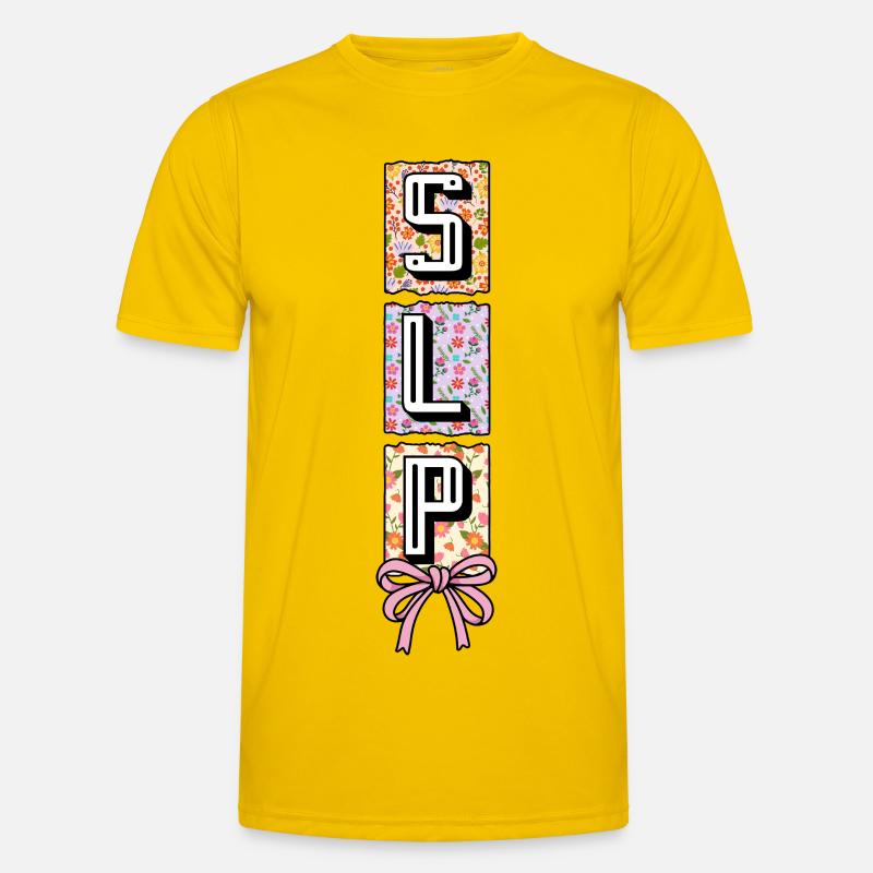 SLP Speech Language Pathology Speech Therapist - Men's Functional T-Shirt - egg yellow