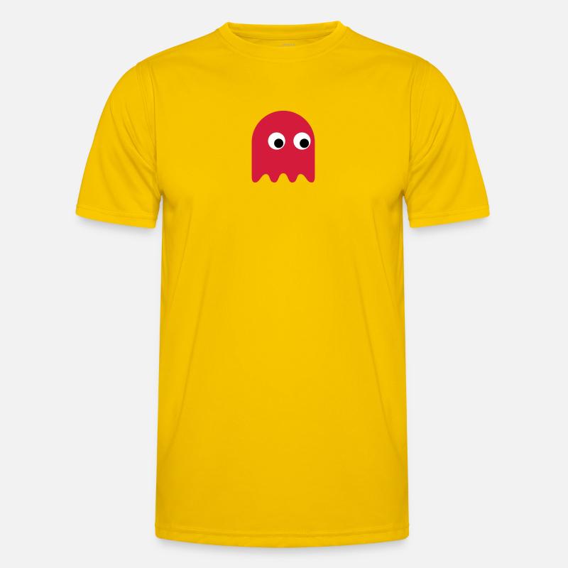 Game Classics Ghost - Männer Funktions-T-Shirt - Eigelb