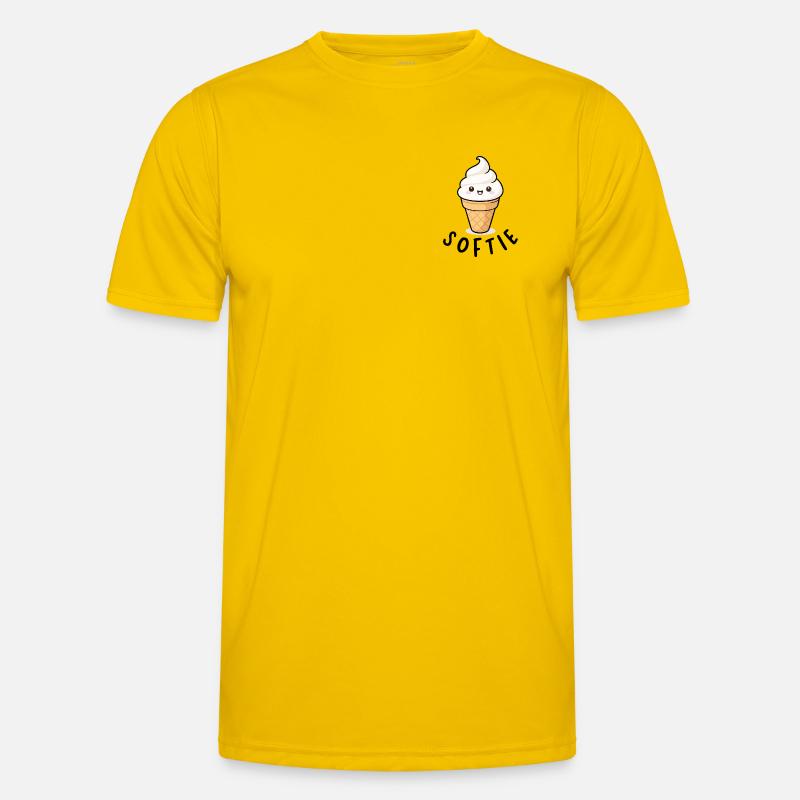 Softie Softeis Lover Eiscreme Icon Geschenk - Männer Funktions-T-Shirt - Eigelb