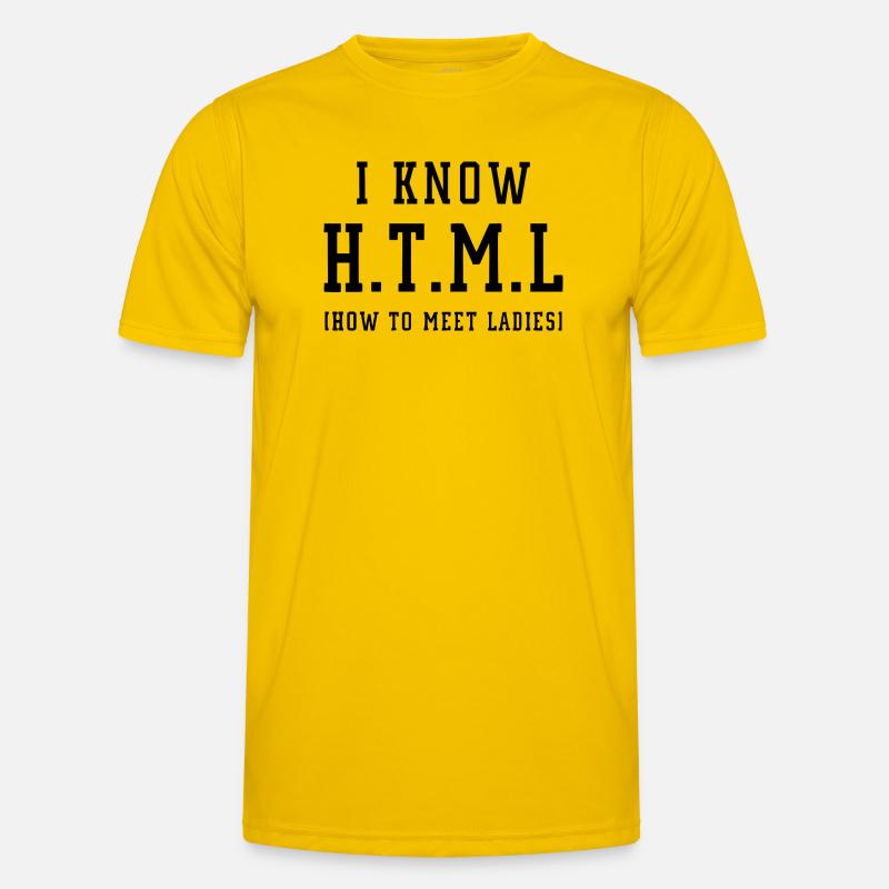 I know HTML Männer Funktions-T-Shirt
