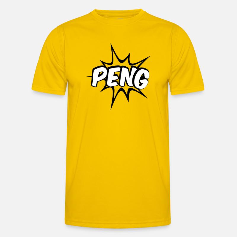 Peng Comic Design - Men's Functional T-Shirt - egg yellow