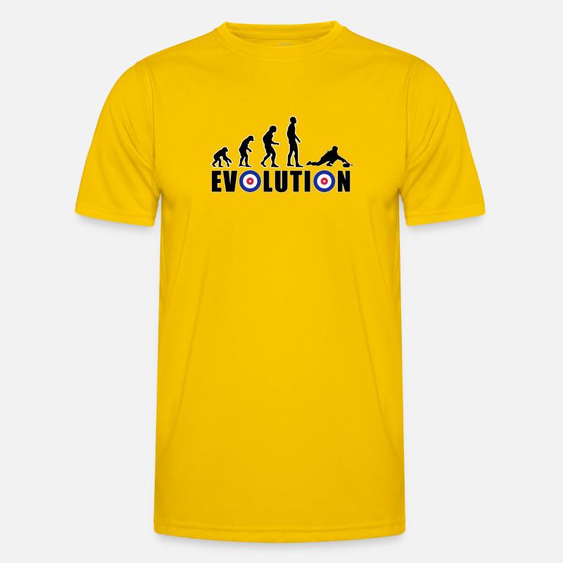 EVOLUTION CURLING Curling Gift Winter - Men's Functional T-Shirt - egg yellow