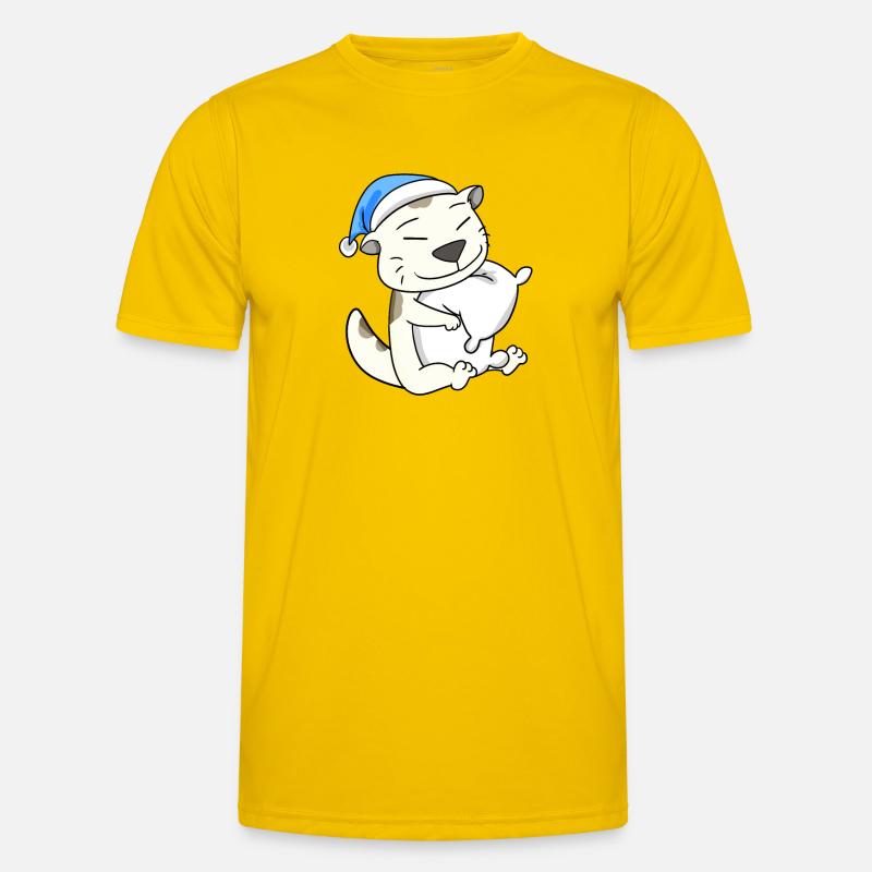 Cat cat breed Devon Rex - Men's Functional T-Shirt - egg yellow