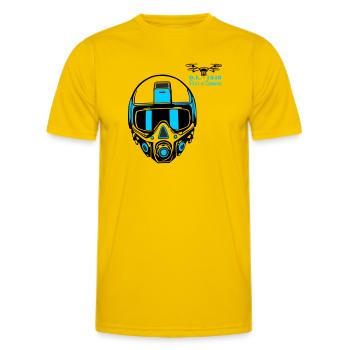 Drohnenpilot 2 - Männer Funktions-T-Shirt - Eigelb - Vorne - AI Model Male 178 dark (178cm)